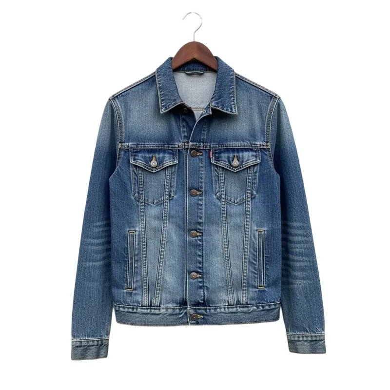 CLASSIC DENIM TRUCKER JACKET — OUTERWEAR & OVERCOATS manufactured by Al Hassan Apparel Lahore Pakistan
